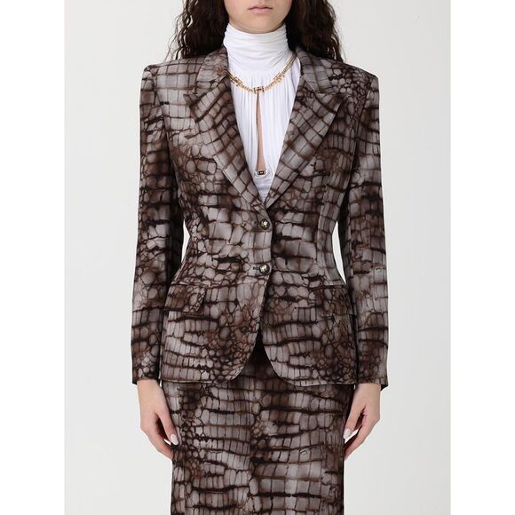 Elisabetta Franchi Jacket Woman Brown